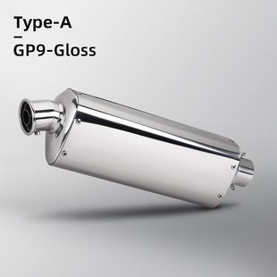 GP不锈钢通用尾段 赛600改装 M13 51mm接口 排气管 摩托车Z400