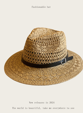 草帽出游逛街百搭男女夏季平檐
