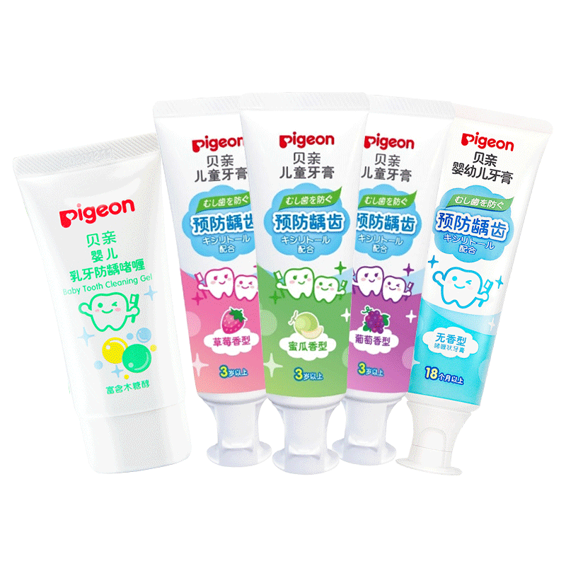 贝亲防龋齿啫喱1-2-3-6果味牙膏