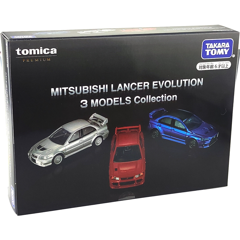 TOMY多美卡合金车模型三菱兰瑟EVO收藏套组小汽车男孩玩具936558