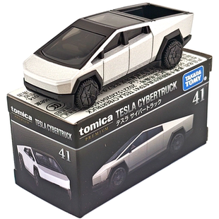 多美卡TP41特斯拉赛博皮卡黑盒合金车小车旗舰版车模收藏汽车模型