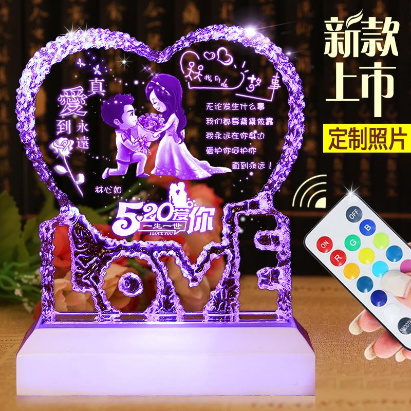 创意透光语隐藏字卡片贺卡送情侣女友浪漫生日礼物祝福神秘明信片