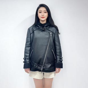 加绒保暖毛领防风夹克短外套女0814WA511 通勤气质时尚 季 候风冬季