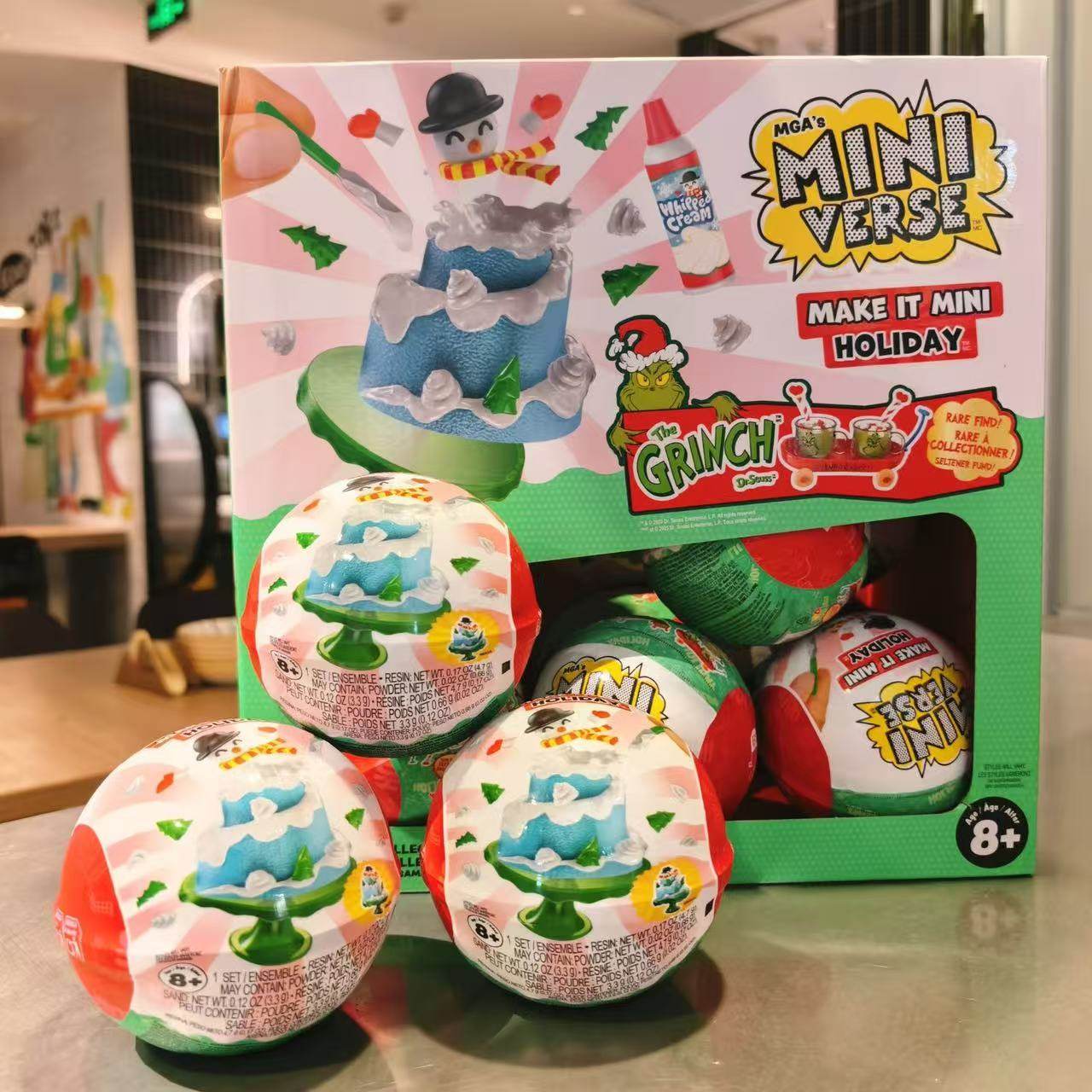 miniverse圣诞节假日限定MGA玩具微缩惊喜球盲盒儿童手工diy