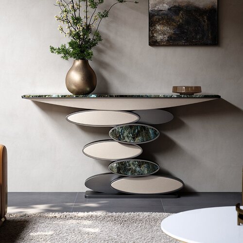 设计师爆款轻奢微晶石玄关台