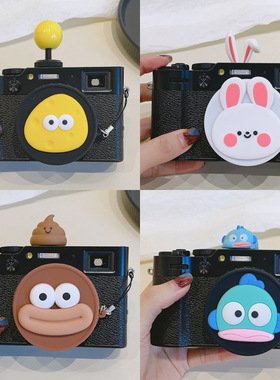 适用于富士X100VI通用X100V硅胶盖镜头zv1m2保护盖RX100带防丢绳