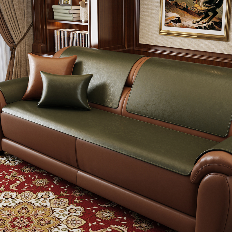 2025新款真皮沙发坐垫专用套罩防滑四季通用高级感沙发垫布保护垫
