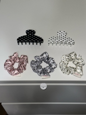 RZSTUDIO法式黑白波点大号发夹后脑勺发抓女新款感抓夹