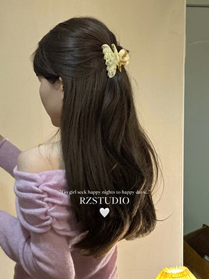 RZSTUDIO奶油大理石纹少女感中号醋酸发夹