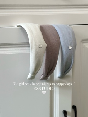 RZSTUDIO｜美式复古甜心少女纯色加宽系列高颅顶发箍发带