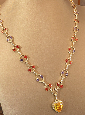 微镶锆石春夏潮流叠戴彩宝黄钻