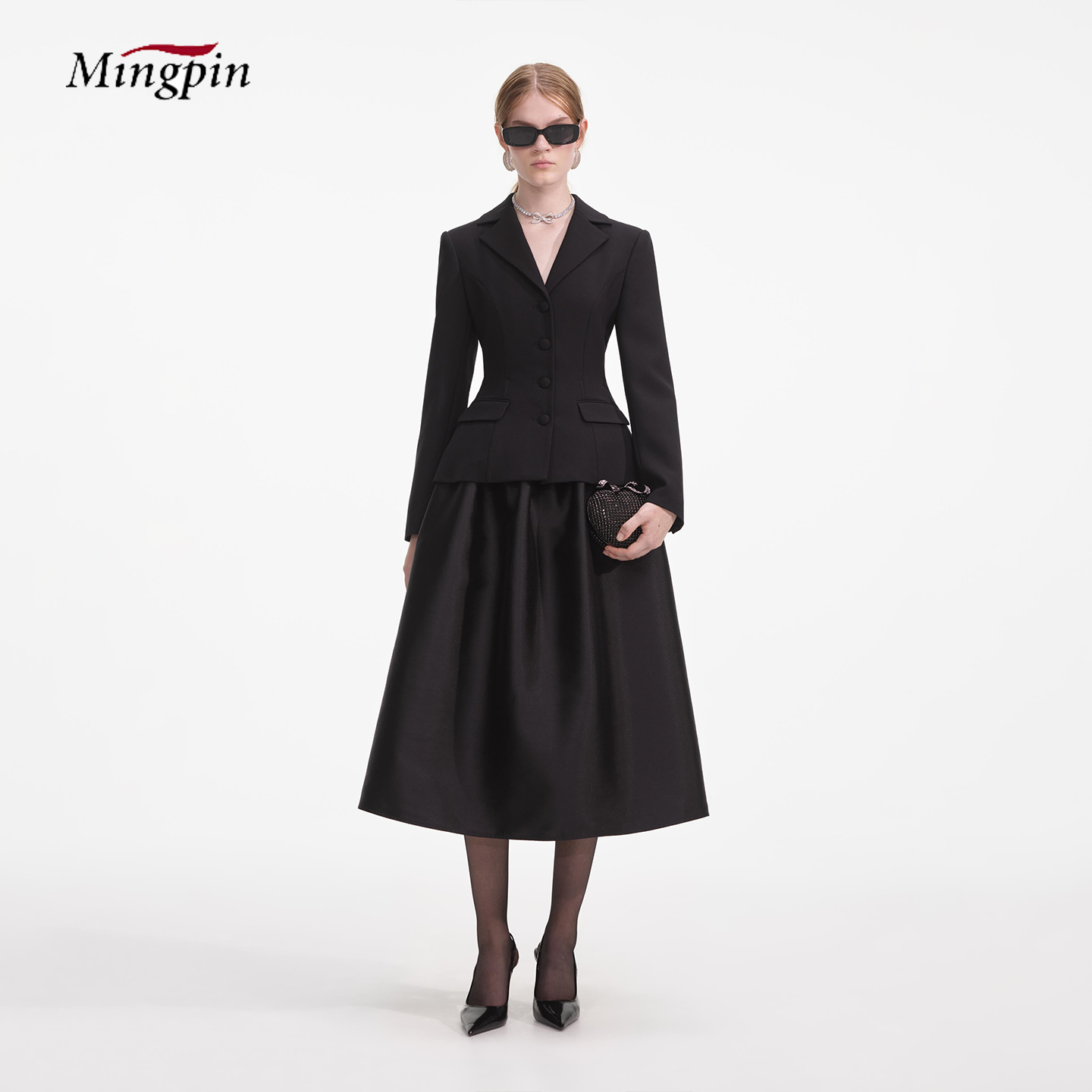 西装套装女25新款秋冬高级感气质名媛高端羊毛暗格西服蓬蓬半身裙,女装/女士精品,时尚套装,淘宝优惠券,粉丝福利购,淘宝优惠卷