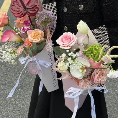 教师节花盒鲜花手提袋花艺资材