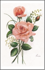 DIY纸雕画 3D手工  玫瑰花开B