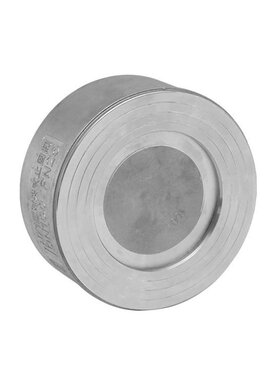 304不锈钢H71W-16P对夹式止回阀单向阀软密封止逆阀水泵DN25 5065