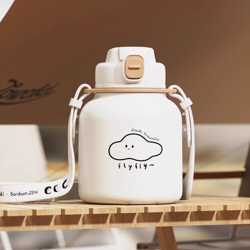 1000ml大容量保温杯吸管杯