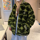 3港风冬季加厚外套男爱心加棉羊羔毛棉衣XZ405-1-Y14，男装棉衣，星座405-1
