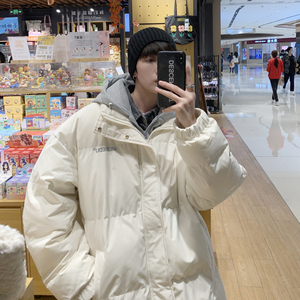 3冬季潮流男士连帽棉服加厚假两件棉衣XZ405-1-Y18图片