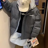 3冬季加厚青年拉链假两件连帽棉服男XZ405-1-Y18，男装棉衣，星座405-1