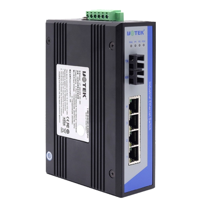 宇泰百兆导轨式光纤收发器