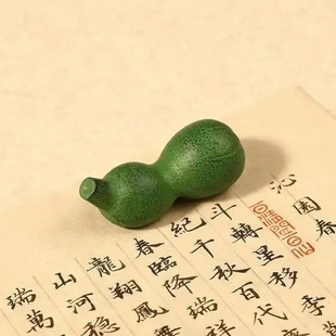 金属镇尺镇纸创意小摆件书法用品文房四宝 天一堂创意铸铁葫芦形笔架笔搁