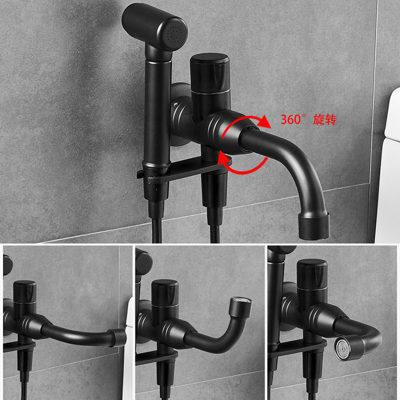 黑色马桶清洗喷枪增压冲洗龙头卫生间入墙拖把池冷热伴侣妇洗器|msdalam kategori keluarga memasang ibu, kelengkapan peribadi, bidet bidet - dari Buy2taobao.com untuk memberikan perkhidmatan ejen Taobao profesional membeli