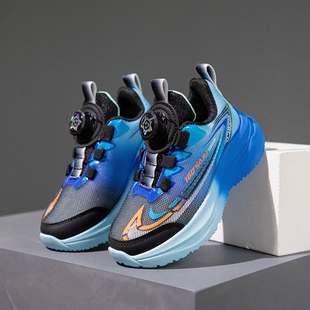 儿童运动鞋2025秋季新款网面透气男童轻便运动鞋旋转扣小学生球鞋