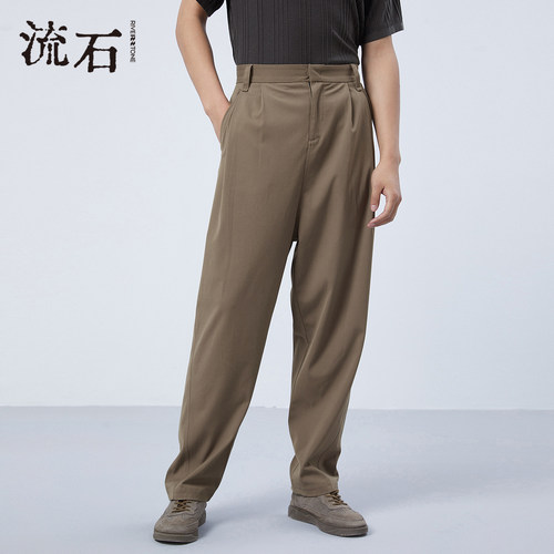 休闲裤RS男装百搭坠感薄长裤春季