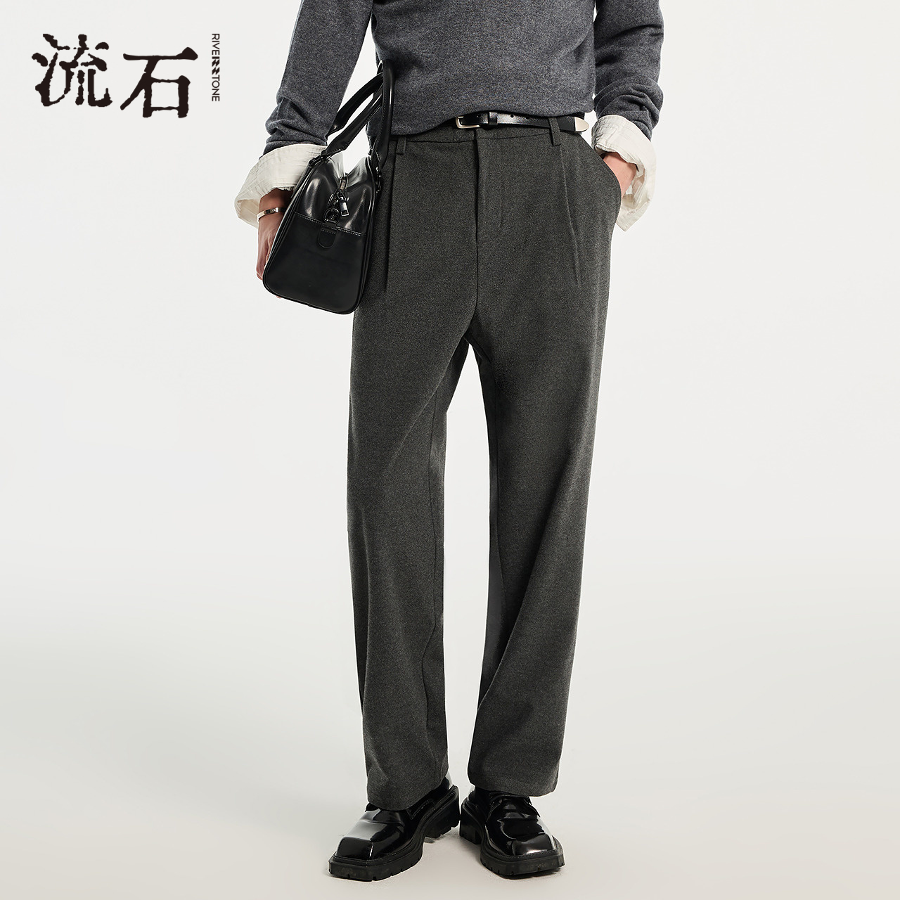 商场同款流石男装经典直筒休闲裤