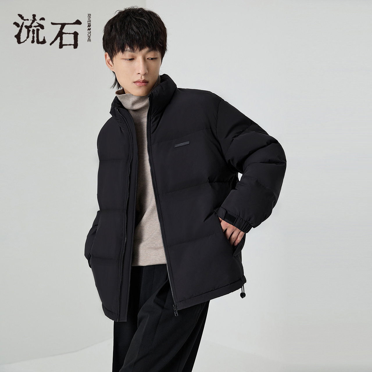 RS流石男装简约时尚易打理羽绒服