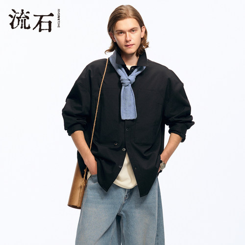 商场同款流石男装三防肌理感衬衫