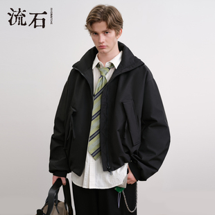 阔型短款 弯刀袖 羽绒服2025年冬季 时尚 立领白鸭绒外套 男士 流石男装