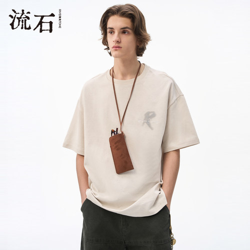 商场同款流石男装印花短袖T恤潮