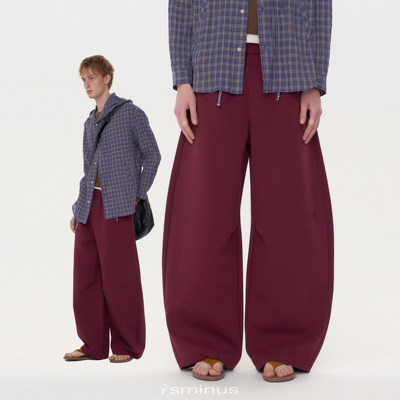 riverstone弯刀阔腿基础长袖卫裤