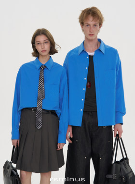 riverstone男女同款纯棉阔版高知感衬衫2026春季新款简约宽松衬衣