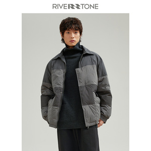 RS男装冬装短款羽绒服男士冬款外套男款轻薄2023年新款冬季潮衣服