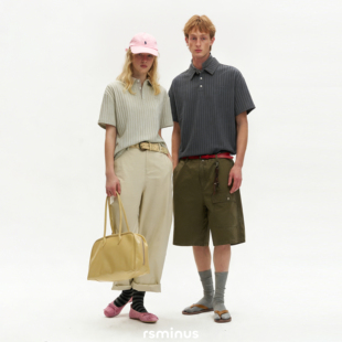 riverstone欧美潮流翻领套头针织衫2026夏季男款vibe复古短袖T恤