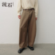 纯棉弯刀长裤 流石男装 子潮 新款 男士 宽松复古阔腿休闲裤 2026年春季