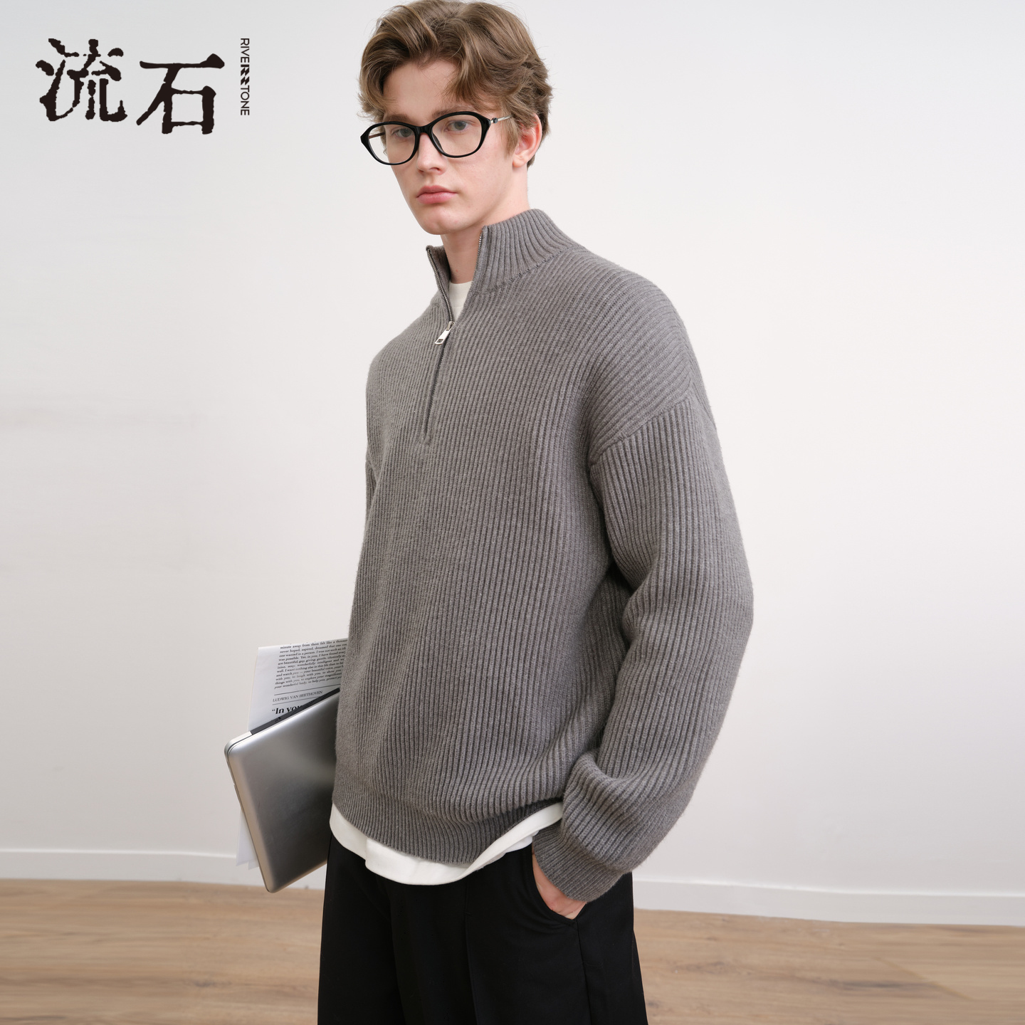 商场同款流石男装时尚百搭针织衫
