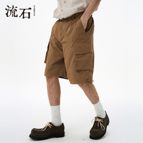 商场同款流石男装宽松工装短裤潮
