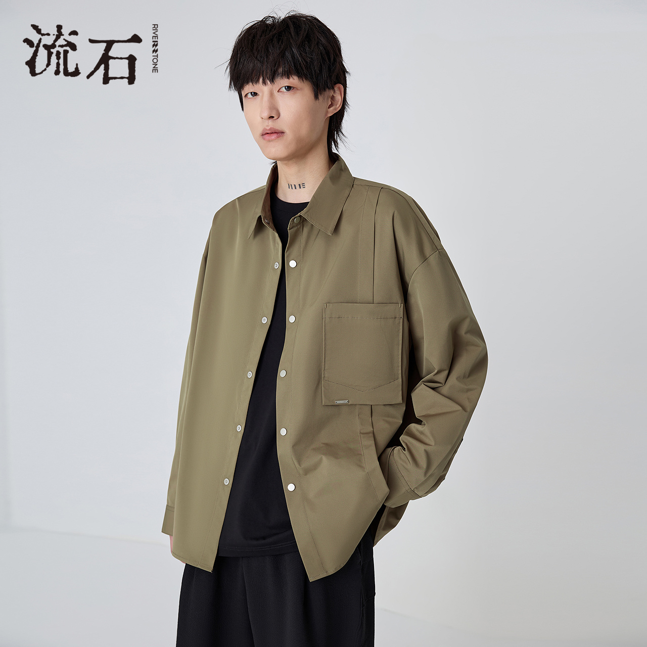 商场同款流石男装轻奢衬衫外套