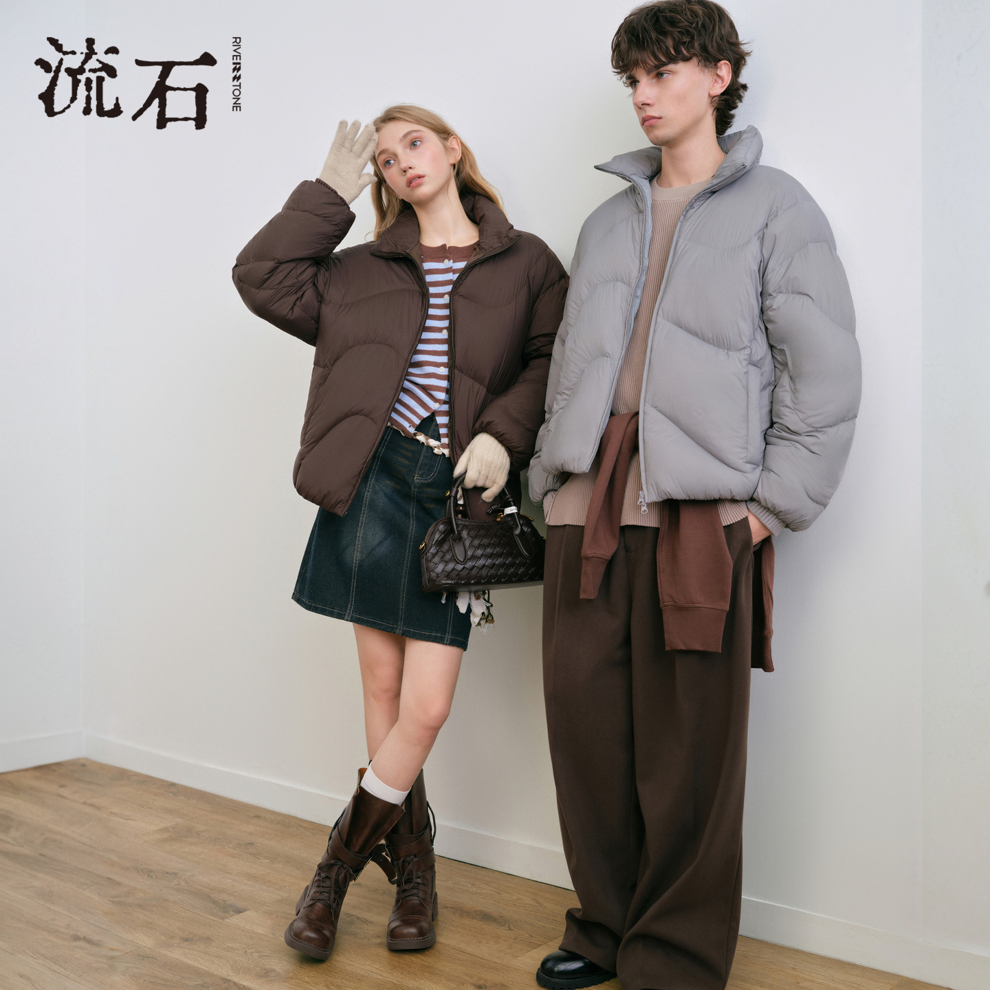 商场同款经典纯色时尚加厚羽绒服