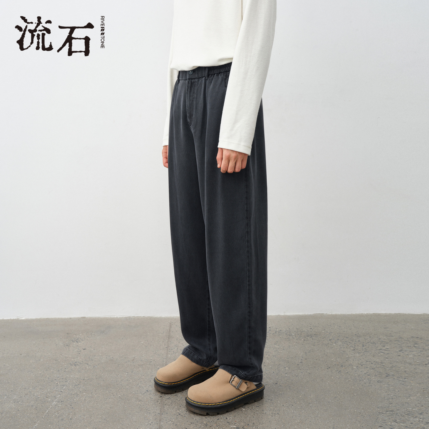 商场同款流石男装莱赛尔牛仔长裤