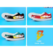 STORM闪电火焰帆布鞋 正品 REVENGE 复仇风暴百搭滑板街舞潮 经典