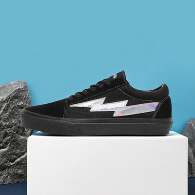 正品经典REVENGE X STORM闪电火焰帆布鞋复仇风暴百搭滑板街舞潮