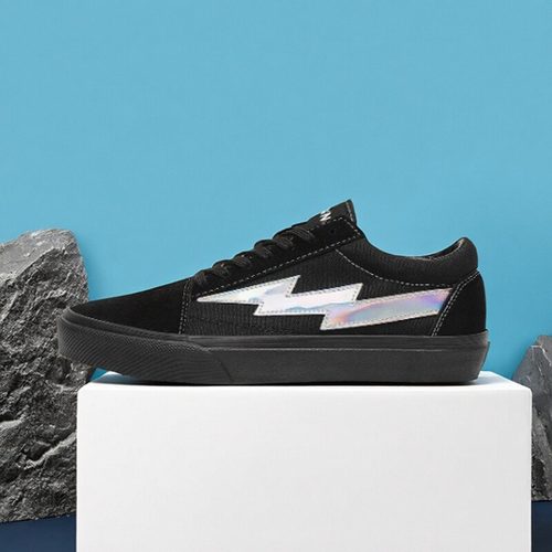 正品经典REVENGE X STORM闪电火焰帆布鞋复仇风暴百搭滑板街舞潮