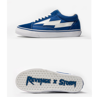 正品REVENGE X STORM闪电火焰帆布板鞋复仇风暴百搭滑板街舞潮流
