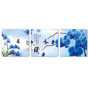 青飞5D精准印布果花之恋十字绣生活格调沐澜沐兰花三联画餐厅包邮