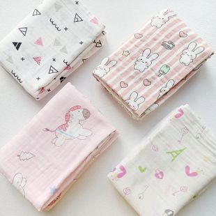 婴儿童246层a类纯棉纱布包巾浴巾初新生儿产房包单床单襁褓巾盖巾