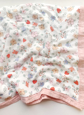 a类婴儿童六/6层纱竹棉竹纤维盖毯盖巾幼儿园午睡宝宝空调房盖被